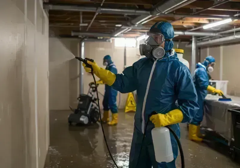 Basement Sanitization and Antimicrobial Treatment process in Florence, CO